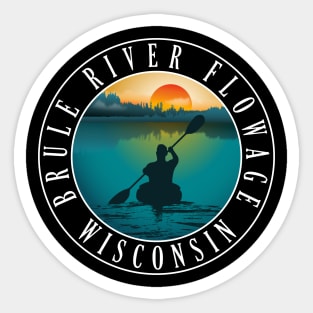 Brule River Flowage Wisconsin Kayaking Sticker